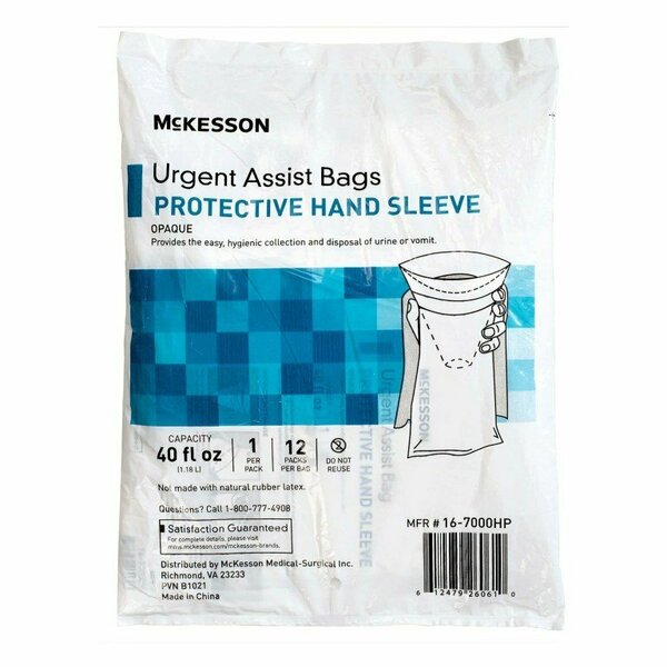 Mckesson Emesis Bag, 40 oz, White, 12PK 16-7000HP